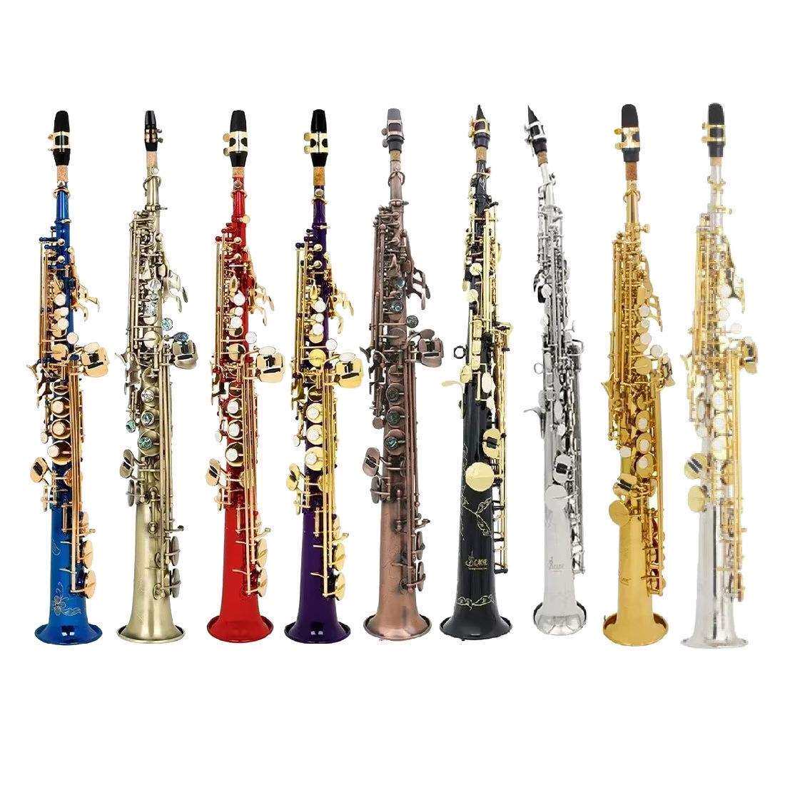 跨境萨克斯高音直管萨克斯风管乐器初学演奏降b调萨克斯