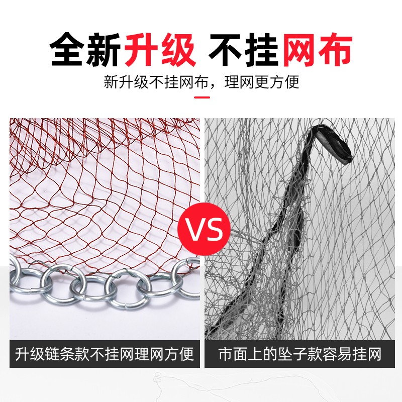 速发【防挂网布】撒网手抛网捕鱼易抛网老式抛网纯手工传统网