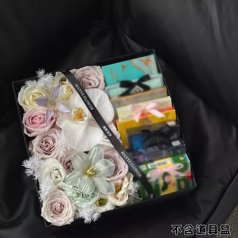 速发浪漫粉色玫瑰花束礼盒肥牛卷有钱花礼盒仿真花盒材料包生日礼