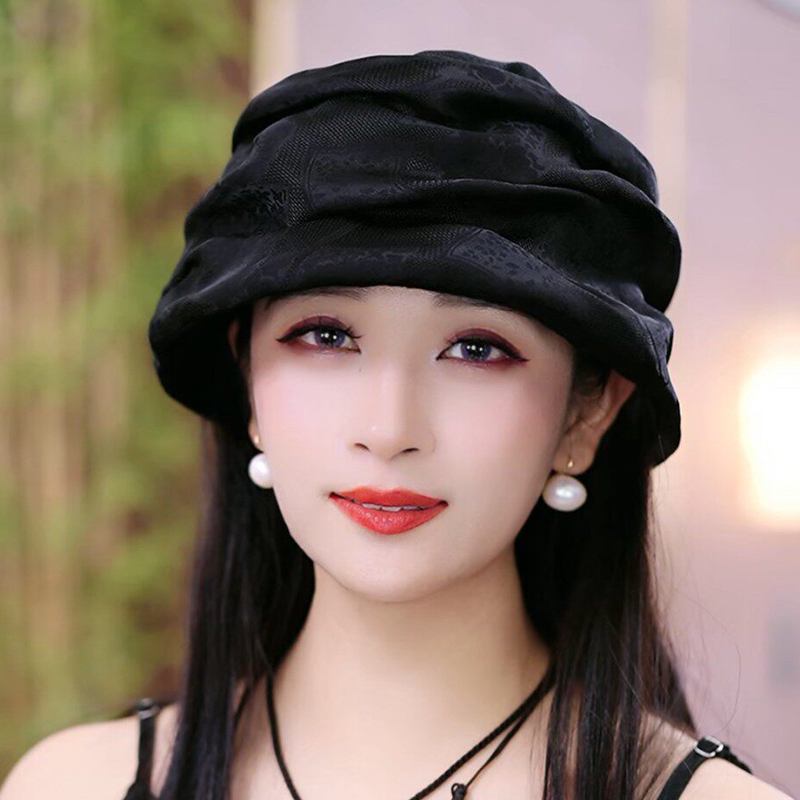 太阳帽女士桑蚕丝薄款透气时尚防晒防紫外线2026新款夏季遮阳帽女