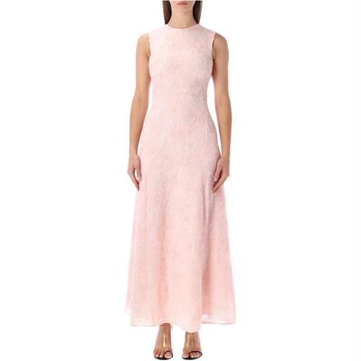 ROTATE 女士 连衣裙  pink embroidered mesh maxi dress