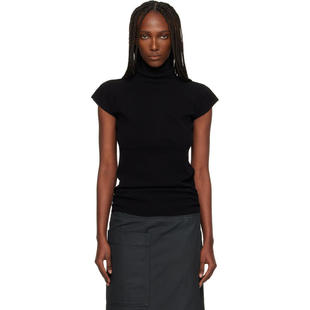 上衣 黑色 高领衫 Miyake Baguette 女士 Cotton Issey October