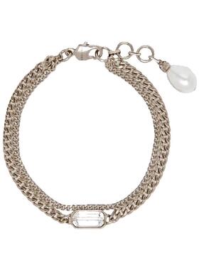MCQUEEN 亚历山大·麦昆 女士 手链 Skull  Crystal Bracelet
