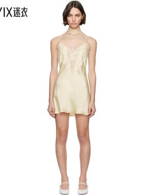 Danielle Guizio 女款黄色 Nova 吊带裙 迷衣时尚