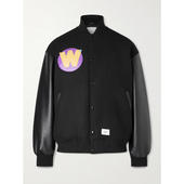 男士 Appliquéd SS26 Logo 拼接麦尔登呢羊毛混纺 夹克 WTAPS