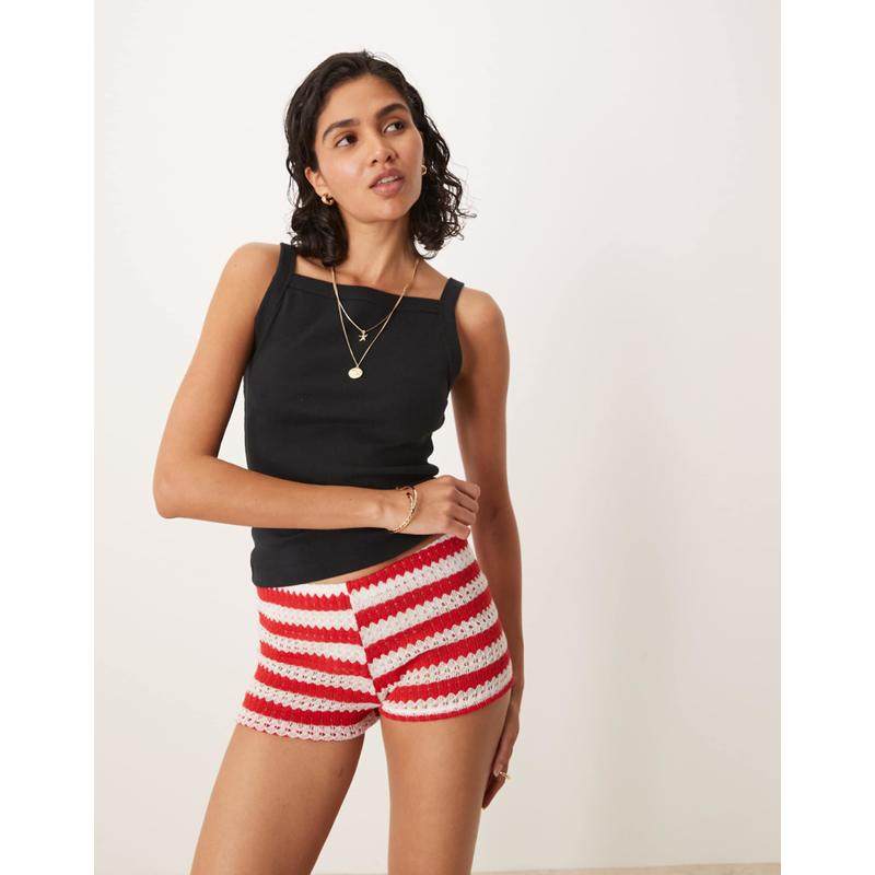 Abercrombie  Fitch 女士 背心 高领罗纹背心上衣(黑色)