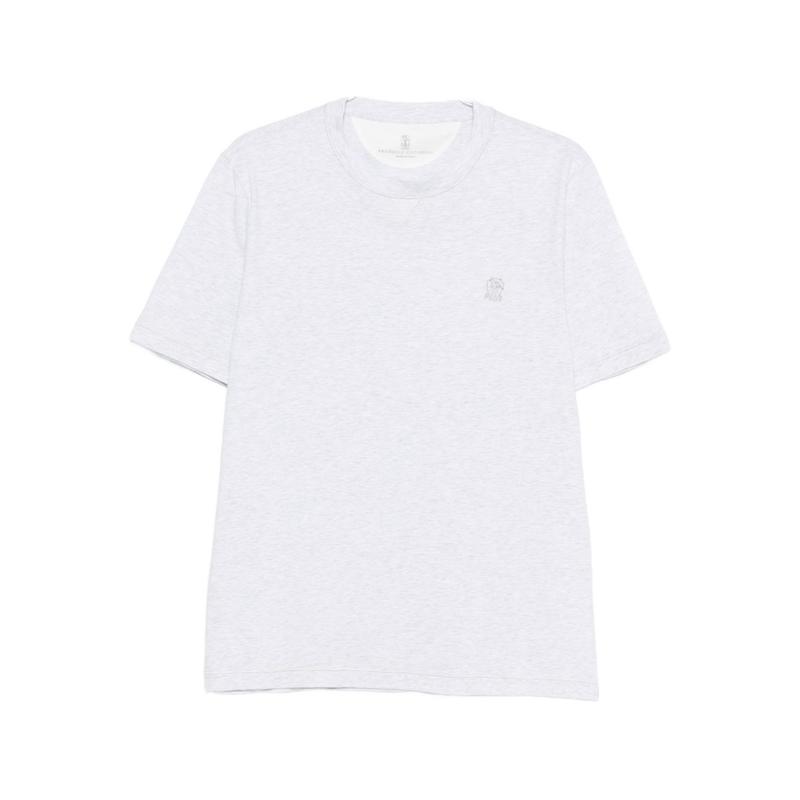 Brunello Cucinelli 男士 SS26 POLO衫 and Polos T恤浅灰色T恤
