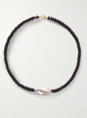 Loren Stewart 女士 FW25 项链/吊坠 鲜红色金,暗红色珍珠项链