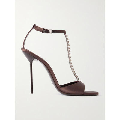 Paris Texas 女士秋冬新品 凉鞋 Lidia 水晶装饰绸缎凉鞋