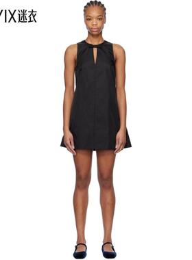 Ganni 女款黑色 Duchesse Nylon 连衣裙