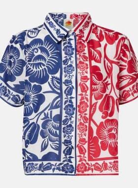 FARM Rio 女士 上衣 Cashew And Birds 棉质衬衫