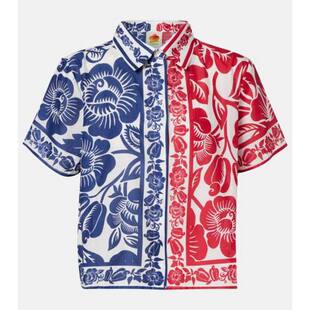 FARM Rio 女士 衬衫 Cashew And Birds 棉质