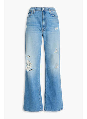 Mother Denim 女士 牛仔长裤 Dodger 磨破高腰直筒牛仔裤