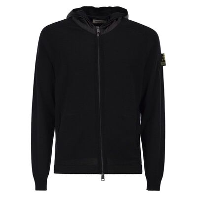 Premiata 普瑞米亚达 男士 FW25 卫衣 羊毛开襟羊毛尼龙兜帽