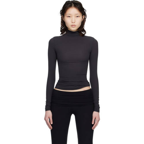 SKIMS 女士 上衣 黑色 Fits Everybody Turtleneck 上装