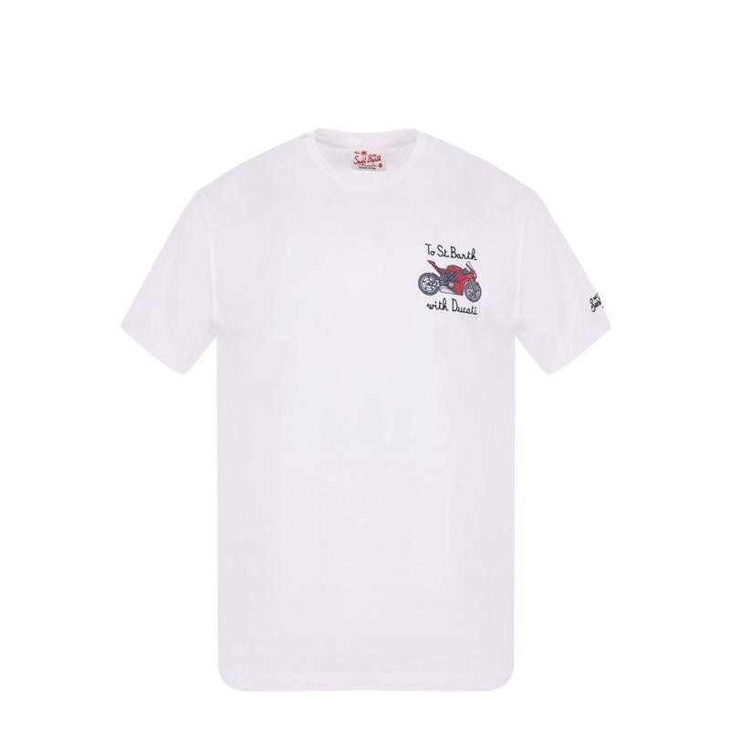 MC2 Saint Barth 男士 SS25 T恤 標誌刺繡 T 卹