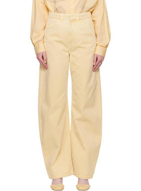 Lemaire 勒梅尔 女士 牛仔长裤 黄色 High Waisted Curved 牛仔裤