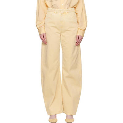 Lemaire 勒梅尔 女士 牛仔长裤 黄色 High Waisted Curved 牛仔裤