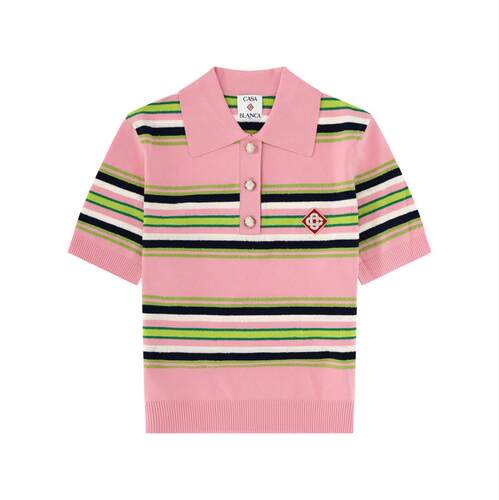 Casablanca 女士 SS26 上衣 CON 徽标Polo衫