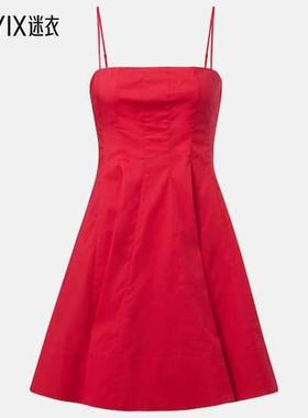 Staud 女款Wylie 棉质迷你连衣裙 迷衣时尚