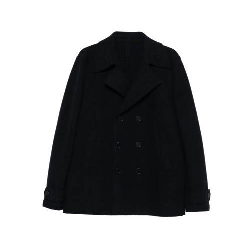 Harris Wharf London 男士 FW26 大衣 海军蓝外套