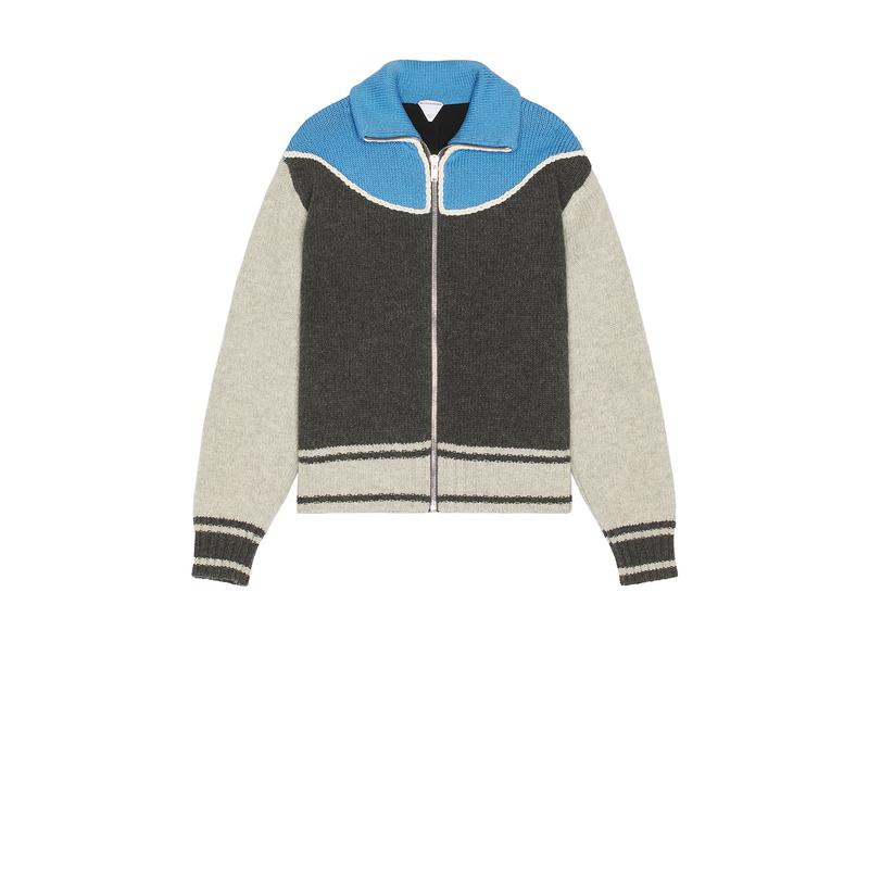 Bottega Veneta 男士 FW25 夹克 拉鍊針織夾克