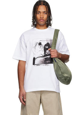 Comme des Garçons川久保玲 男士 T恤 白色印花 T 恤