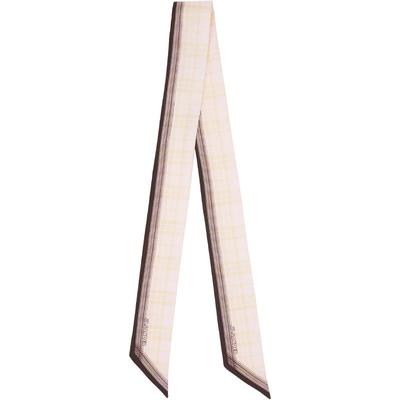 Jil Sander 女士 围巾 粉色 Twilly Check 围巾