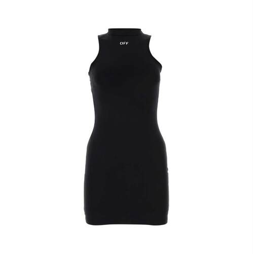 Off-White 女士 SS25 短款连衣裙 黑色 Sleek Rowing 连衣裙
