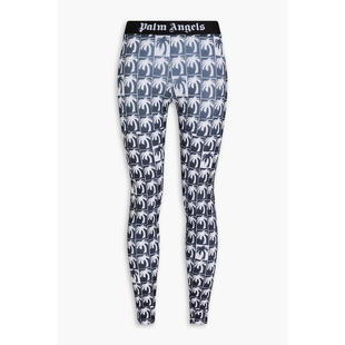 Palm Angels 棕榈天使 女士 FW23 运动紧身裤 黑色  白色印花