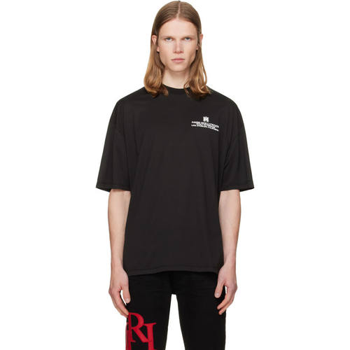 Amiri 埃米尔 男士 T恤 黑色 MA Hollywood HJ Skate