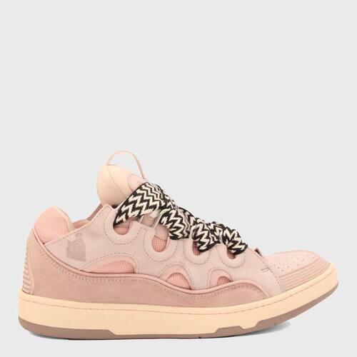 Lanvin 浪凡 女士 FW26 运动鞋 CURB 浅粉色绒面革