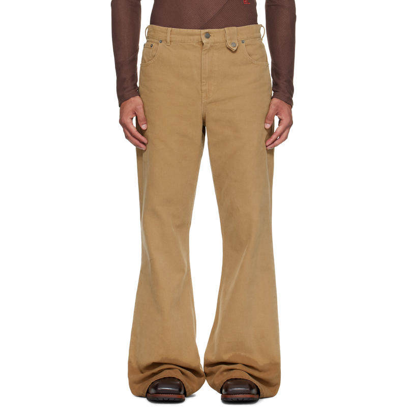 EGONLAB 男士 牛仔长裤 驼色 Samy Wide Leg 牛仔裤