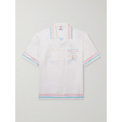 Casablanca 男士 SS26 衬衫 Dance Joy Camp-Collar 印花斜纹丝绸