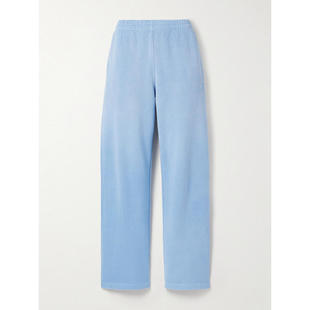 SKIMS 女士 秋冬新品 睡衣 毛圈布低腰直筒蓝色喇叭长裤