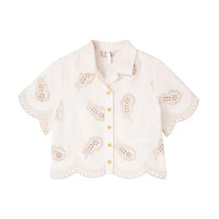 Zimmermann 兹默曼 女童 上衣 Rhiannon 马德拉刺绣棉质衬衫童装