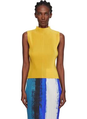 Pleats Please Issey Miyake 女士 背心 黄色 Mist July 上装