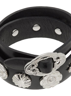 Toga 女士 手链 黑色 Double Leather 手环