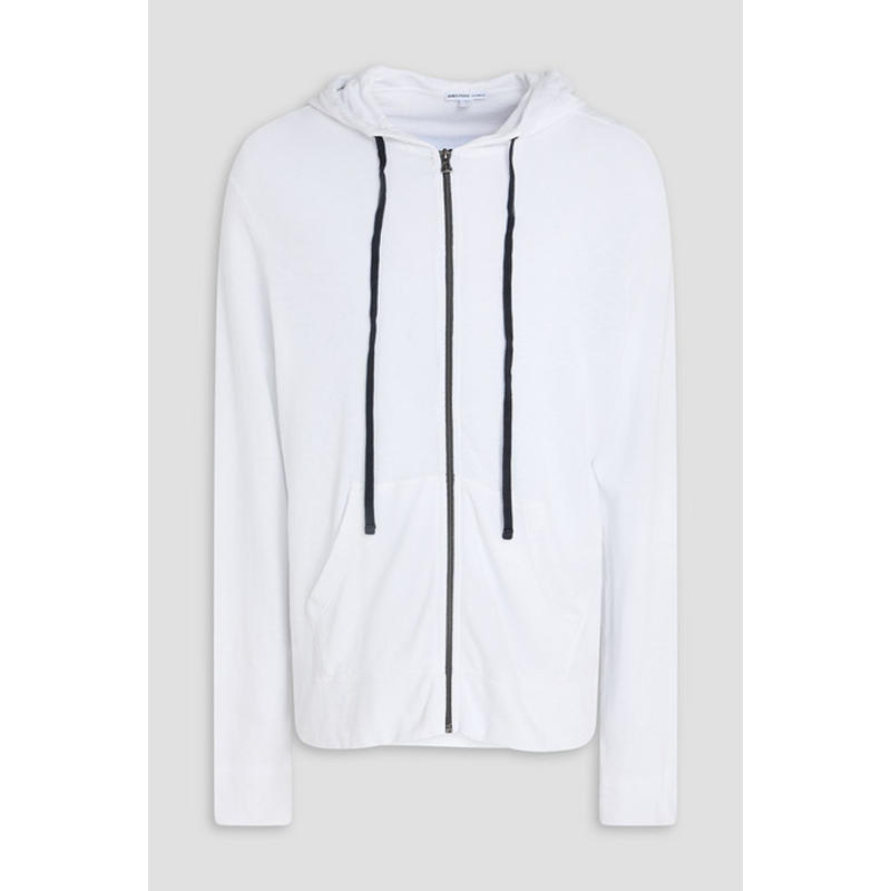 James Perse 男士 卫衣 棉质厚绒布拉链连帽衫