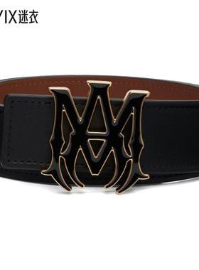 Amiri 男款黑色 MA 4CM Enamel 腰带 迷衣时尚