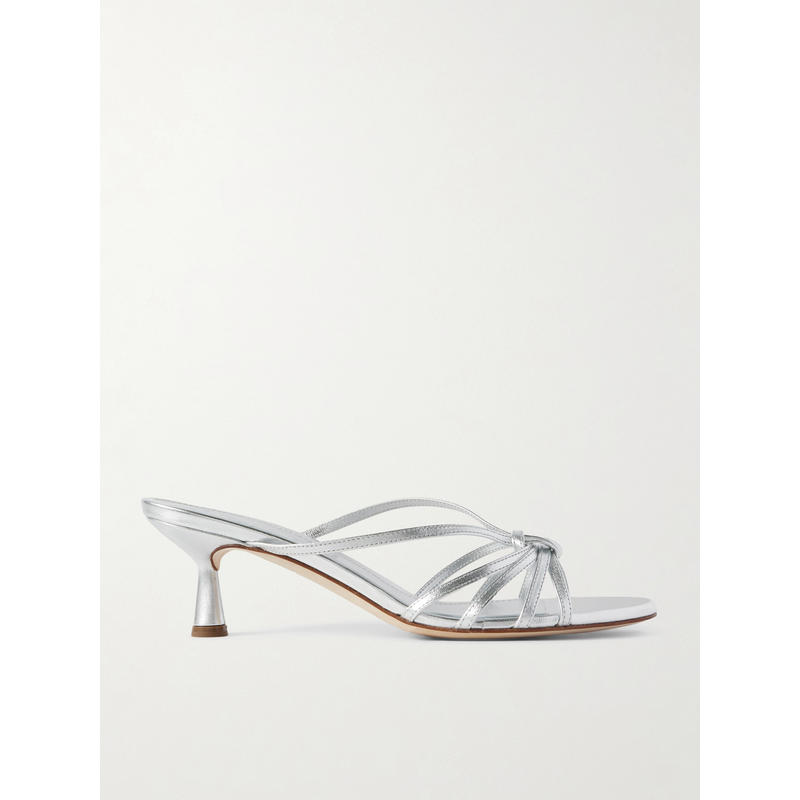 Aeyde 女士 春夏新品 穆勒鞋 Abby 打结金属感皮质凉拖