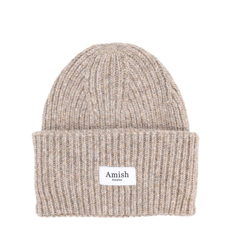 Amish Supplies 中性（成人） FW25 毛线帽 罗纹带Logo小便帽