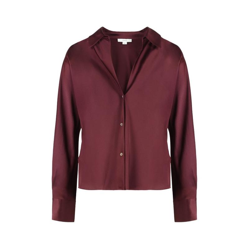 Vince 女士 FW25 衬衫 經典絲質襯衫