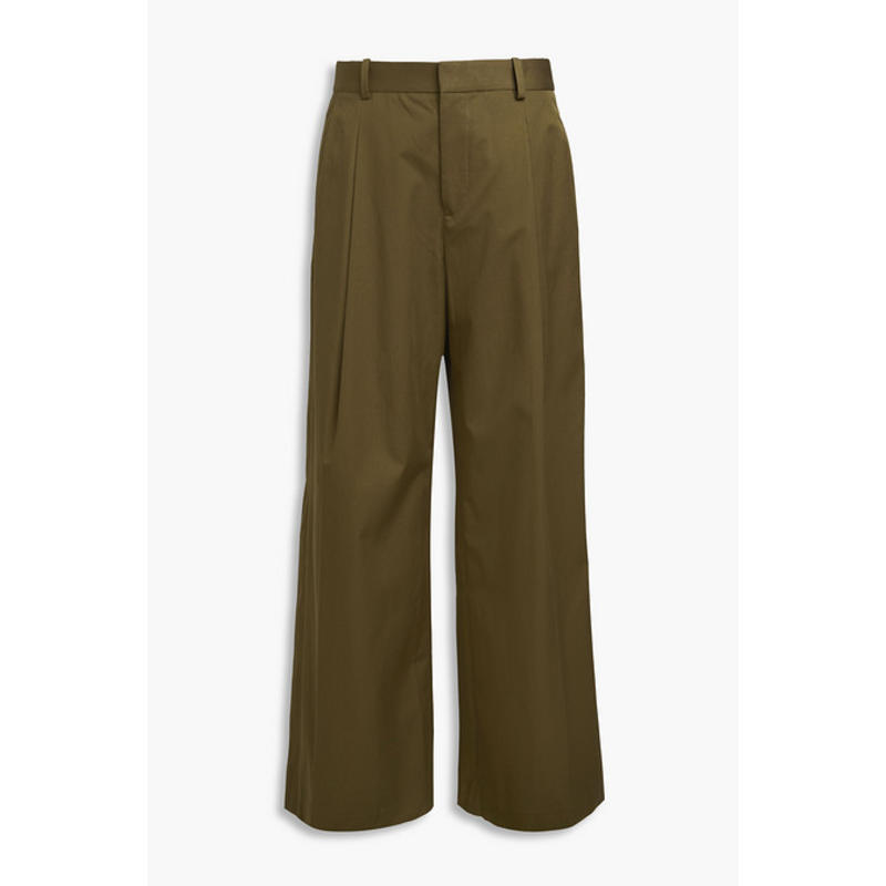 FRAME 女士 长裤 棉质斜纹布阔腿裤