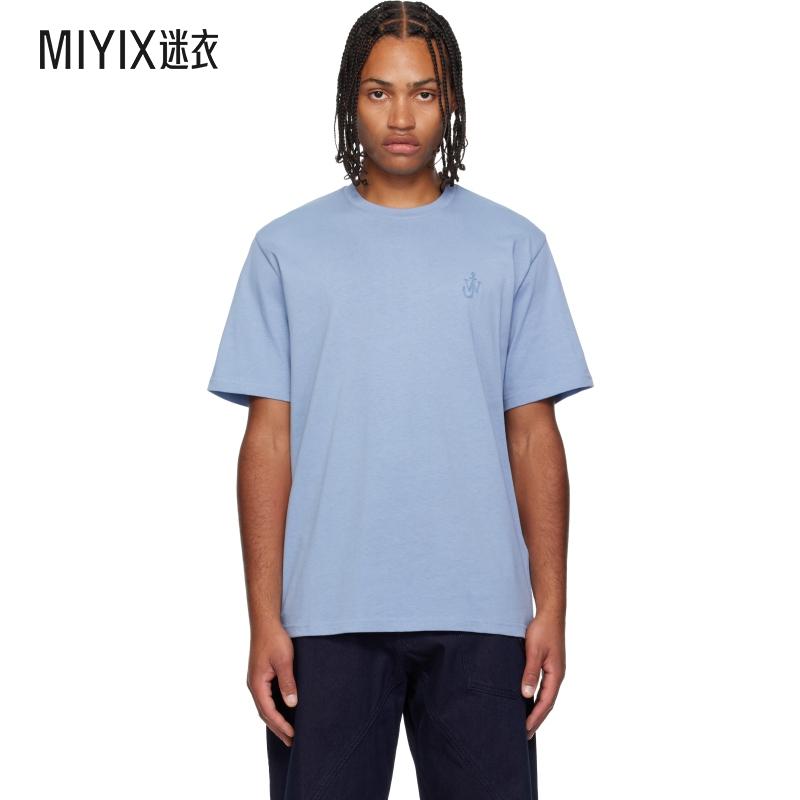 J.W. Anderson 男款蓝色 Embroidered Anchor T 恤 迷衣时尚