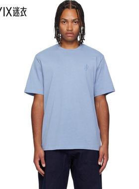 J.W. Anderson 男款蓝色 Embroidered Anchor T 恤 迷衣时尚