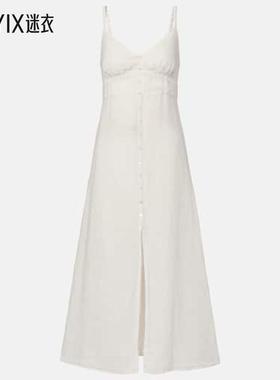 Velvet by Graham & Spencer 女款Janet 亚麻中长连衣裙 迷衣时尚