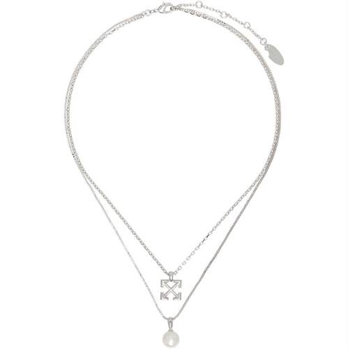 Off-White 男士 项链/吊坠 Arrow Faux-Pearl Double 项链