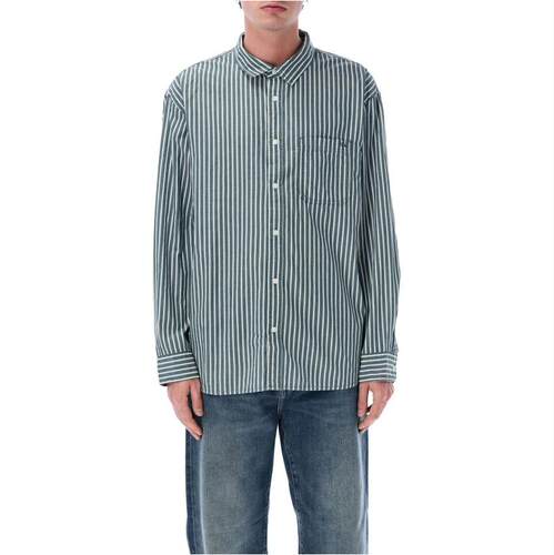 Vans 范斯 男士 SS26 衬衫 Vans 苔藓纹多比条纹官网直邮进口