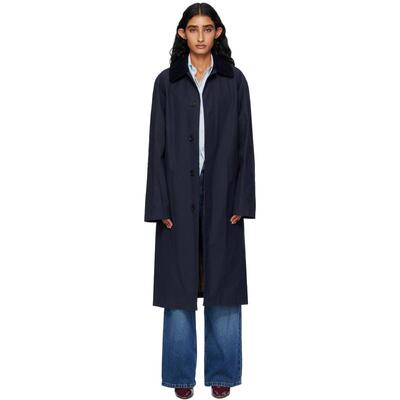 A.P.C. 女士 风衣 海军蓝 Gaspard Mac